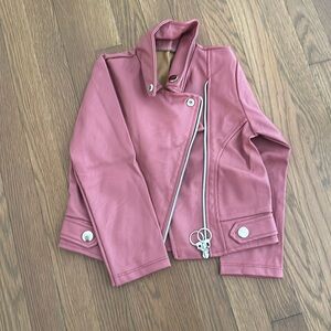 Kids pink moto style jacket